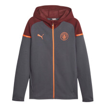 (M, Grey) Puma Mens Manchester City FC Cotton Blend Hooded Jacket