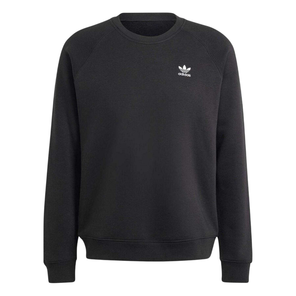 Adidas (S, Black) Mens Essential Crew Neck Sweatshirt