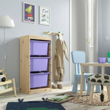 IKEA TROFAST Storage Unit with 3 Boxes 44x30x91cm
