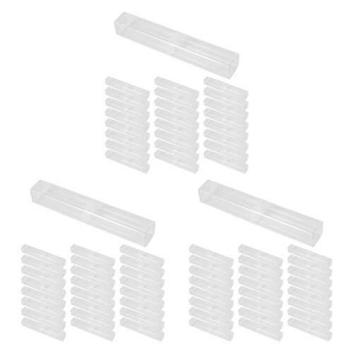 75Pcs Plastic Clear Pen Case Gift Empty School Office Collection Set Pen Container Storage for Father'S Day 'S Day