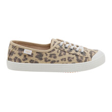 (5 UK, Tan) Rocket Dog Womens/Ladies Leopard Print Canvas Low Trainers