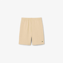 (M, Light Beige) Lacoste Mens Fleece Shorts