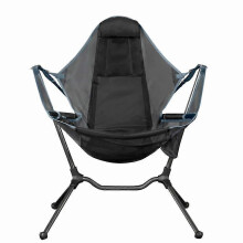 (Blue) Outdoor Camping Rocking Chair, Swing Beach Chair Family Hammock Folding Chair