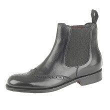 (9 UK, Black) Kensington Classics Mens Premium Argentinian All Leather Wing Cap Brogue Gusset Boots
