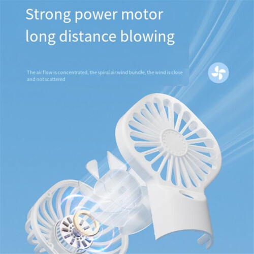 Tragbarer Handventilator, Wassernebelventilator, Weiß 1