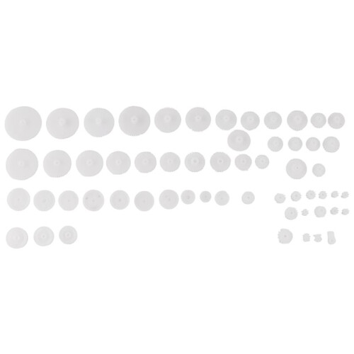 Different Styles White Plastic Gear Set 58 Pcs for RC Toys