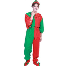 (L) Adult Christmas Elf Costumes Unisex Fancy Dress Santa's Helper