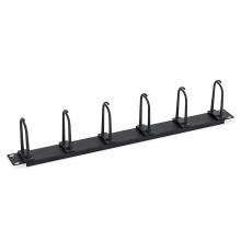 Triton 19"zbh. Kabelführungsplatte mit 6 Bügeln, 1HE, Lichtg