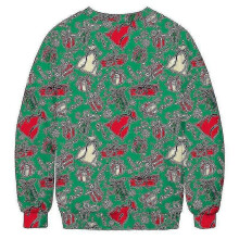 (M, BFT160) Unisex's Ugly Christmas Sweater 3d Digital Print Holiday Party Crewneck Sweatshirt Pullover Men Women Tacky Xmas Jumper Tops