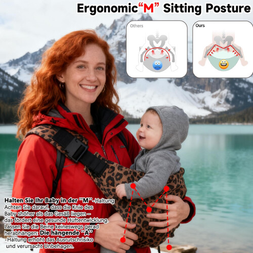 Baby Sling Carrier, Adjustable Front & Back, Comfortable 2