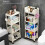 Mobile Plastic Storage Shelf with Wheels 4-Tier 6