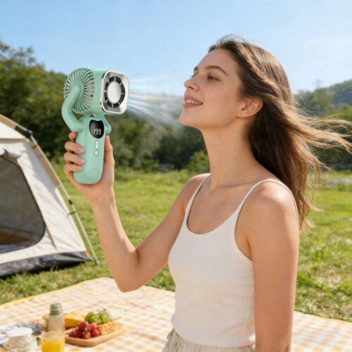 Gebrauchsfertiger Handventilator mit effektiver-Grau 2