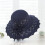 Women's Ruffled Flower Summer Beach Hat Wide Brim Knitted 3