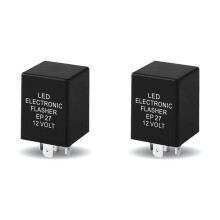 2X EP27 LED Flasher Relay, 5 Pin Flasher Relay for LED Turn Signal,Electronic Flasher Indicator