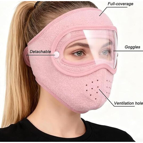 Fleece Thermal Mask with Removable Goggles 2