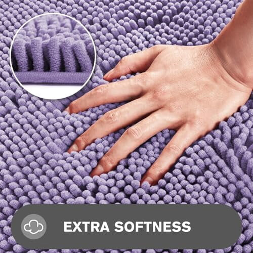 Badeværelsestæppe Lavendel 30x43 cm Vaskbar Absorberende 2