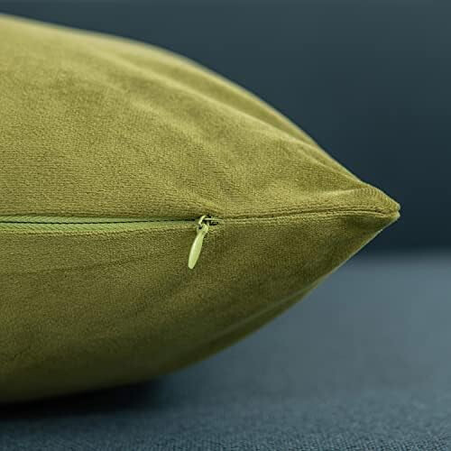 Μαξιλαροθήκες από βελούδο Chartreuse 20x20 ίντσες (2 τεμάχια) 1