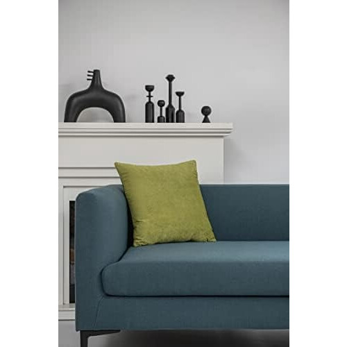 Μαξιλαροθήκες από βελούδο Chartreuse 20x20 ίντσες (2 τεμάχια) 2
