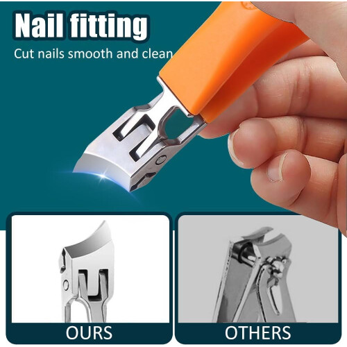 Nagelknipser mit breitem Backen, spritzgeschütztem, gebogenem, ergonomischem Griff 1