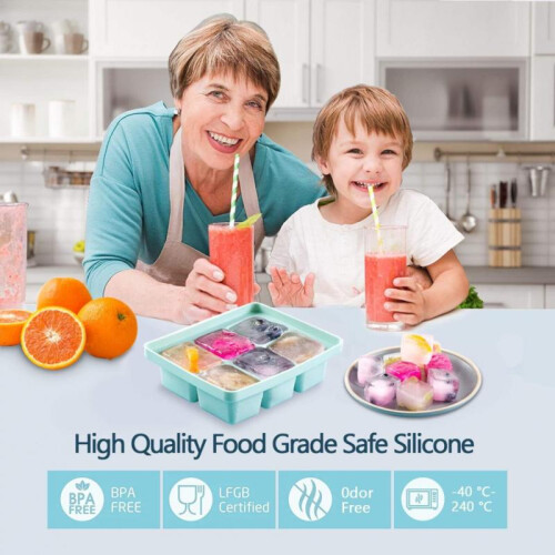 3-Piece Ice Cube Molds, Silicone Ice Cube Tray with Lid, Stackable and Dishwasher Safe Ice Cube Molds 1