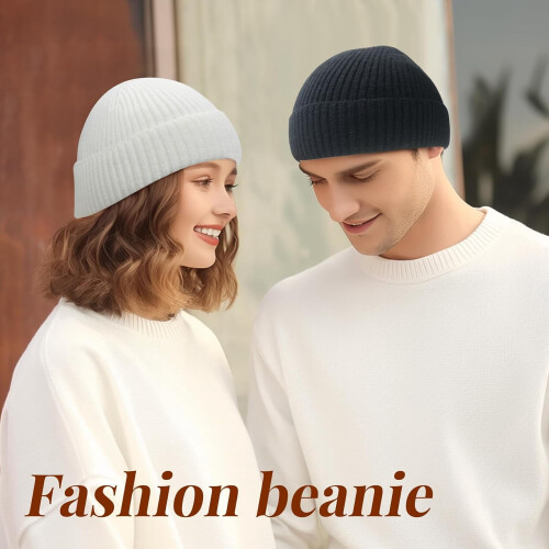 Καπέλο Fisherman Beanie για άνδρες και γυναίκες, χειμερινό ζεστό πλεκτό καπέλο 2