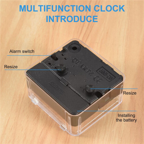 1Pcs  Horloges De Table Multifonctions D'Animation Mignon Portable(Blanc) 2