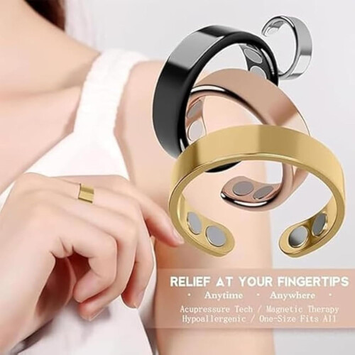 Vayro Magnetic Wellness Ring Adjustable Stainless Steel 1