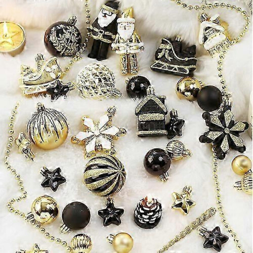 50 Christmas tree baubles set, shatterproof Christmas tree baubles 1