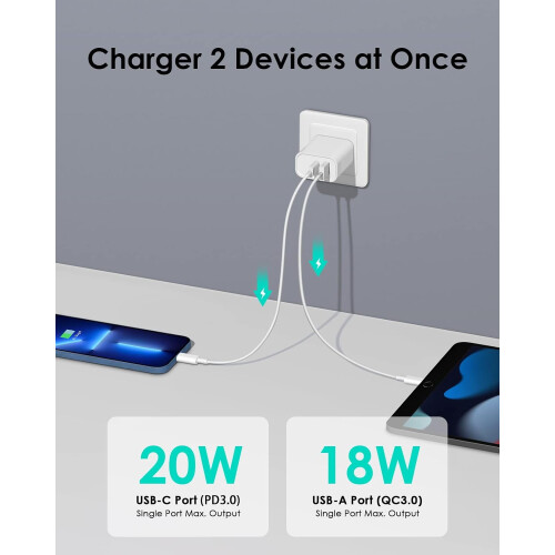 Φορτιστής USB-C PD20W QC3.0, 4 τεμάχια 1