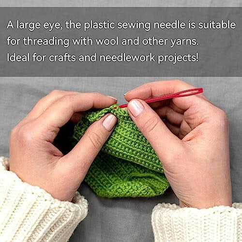 Plastic Large Eye Needles 7cm 100 Pcs 2