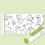 Rolo de papel para desenho de dinossauros, verde claro, 30 x 300 cm (11,8 x 118 polegadas) 2