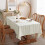 Toalha de mesa de linho estilo fazenda bege 60x84 polegadas 2