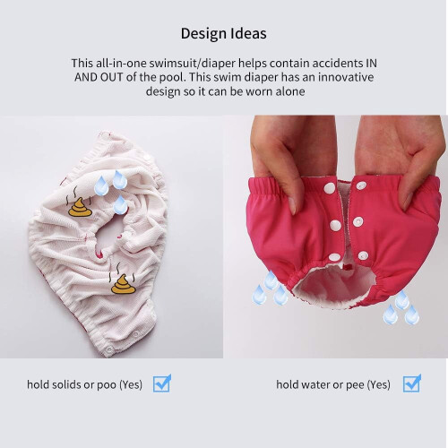 Swim Diapers for Babies Reusable Washable Pants 2 Pack 1