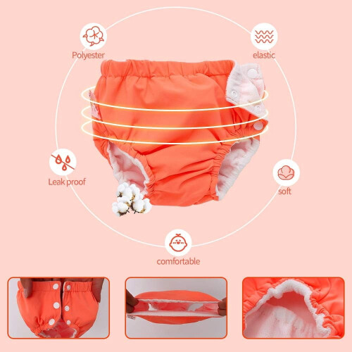 Swim Diapers for Babies Reusable Washable Pants 2 Pack 2