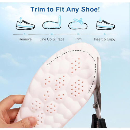 Cloud Memory Foam indlægssåler med svangstøtte og støddæmpning 2