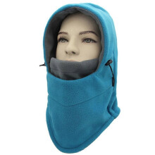 (BLUE) EVAGO Unisex Balaclava Hat Winter Windproof Double Warmer Fleece Ski Face Mask