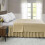 Sengeskørt i beige, hotelkvalitet, 60 cm 6