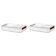 2X Scatola Portaoggetti Trasparente A4 In Plastica Portatile per Documenti, Cancelleria, Gioielli, Scuola, Casa, Ufficio, Forniture, Claret