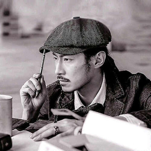 (M 56-58CM, Black) Gatsby Woolen Golf Driving Flat Beret Hats's
