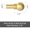 Set bare perdea aurii, 5/8 inci, 48-93 inci, metal rezistent 5