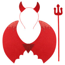 1Set Duivel Hoofdband En Vleugels Cosplay Set Voor Kinderen En Vrouwen