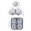 2pcs Silicone Ice Cubes Molds Square Round Whiskey Ice-Blue 4