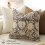 Conjunto de 2 capas de almofada decorativas florais 45x45 cm (18x18 polegadas) cinza 2