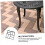 Square EightGrid Shape Garden Paving Pattern Irregular Stepping Stones PP Black 4