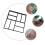 Square EightGrid Shape Garden Paving Pattern Irregular Stepping Stones PP Black 5