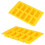 TKSE silicone ice cube mold yellow 2 pcs 10-grid 5