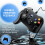Zwarte bedrade gamecontroller met dubbele trilfunctie en triggerknoppen. 5