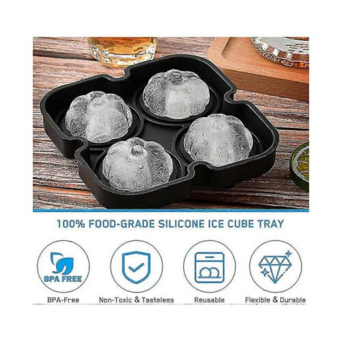 Brynnl Ice Cube Molds And Trays, 2 Pack Reusable Silicone Ice Cube Balls 2