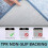Tapete de banho felpudo de microfibra azul claro retangular 44x24 polegadas 5