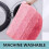 Tapete de banho felpudo de microfibra antiderrapante 44x24 polegadas rosa 7
